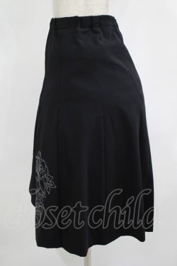 画像2: PEACE NOW / フロント刺繍スカート  ブラック H-25-11-09-1011-PU-SK-KB-ZH