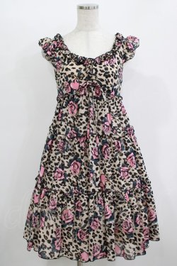 画像1: MILK / ローズレパードドレス  ベージュ H-25-11-09-1012-ML-OP-KB-ZH