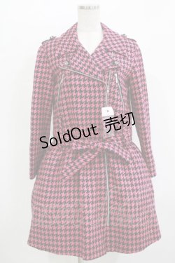 画像1: MILK / ライダースコートワンピ  ピンク H-25-11-09-1013-ML-CO-KB-ZH