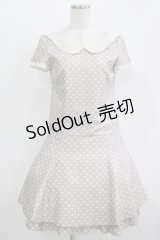 MILK / ドットワンピ  グレージュ H-25-11-09-1014-ML-OP-KB-ZT383