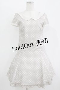 MILK / ドットワンピ  グレージュ H-25-11-09-1014-ML-OP-KB-ZT383