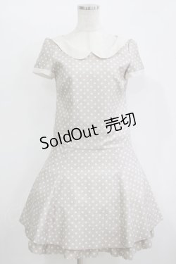 画像1: MILK / ドットワンピ  グレージュ H-25-11-09-1014-ML-OP-KB-ZT383
