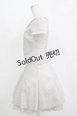 画像2: MILK / ドットワンピ  グレージュ H-25-11-09-1014-ML-OP-KB-ZT383