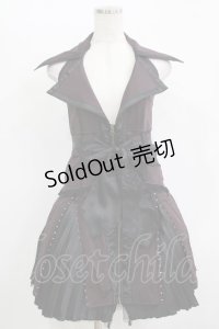 Ozz oneste / プリーツ切替ホルターワンピース  ボルドー H-25-11-09-1015-OO-OP-KB-ZH