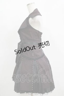 画像2: Ozz oneste / プリーツ切替ホルターワンピース  ボルドー H-25-11-09-1015-OO-OP-KB-ZH