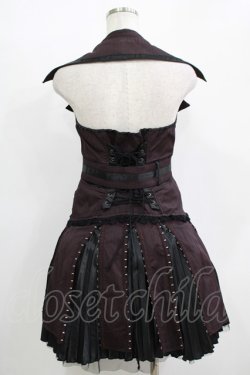 画像3: Ozz oneste / プリーツ切替ホルターワンピース  ボルドー H-25-11-09-1015-OO-OP-KB-ZH