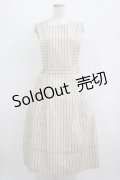 Jane Marple / バッククロスドミトリースカート  light beige-stripe H-25-11-09-1002-JM-OP-KB-ZH