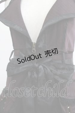 画像4: Ozz oneste / プリーツ切替ホルターワンピース  ボルドー H-25-11-09-1015-OO-OP-KB-ZH