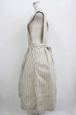画像2: Jane Marple / バッククロスドミトリースカート  light beige-stripe H-25-11-09-1002-JM-OP-KB-ZH