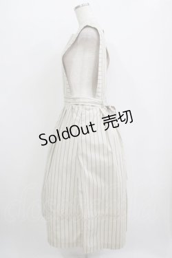 画像2: Jane Marple / バッククロスドミトリースカート  light beige-stripe H-25-11-09-1002-JM-OP-KB-ZH