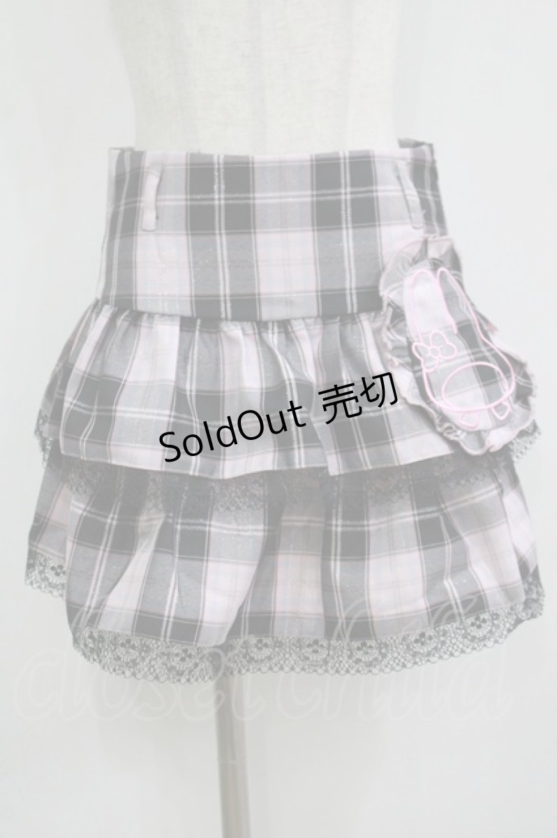 画像1: QOOZA / My Melody mini skirt  ピンク H-25-11-09-1024-PU-SK-KB-ZH (1)