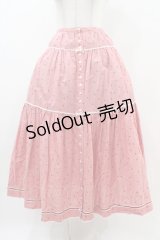 PINK HOUSE / ギンガムチェックロングスカート Free レッド H-25-11-10-036-LO-SK-NS-ZH