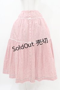 PINK HOUSE / ギンガムチェックロングスカート Free レッド H-25-11-10-036-LO-SK-NS-ZH