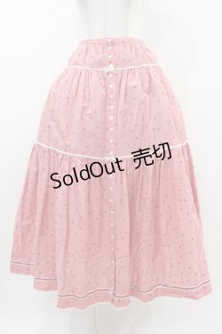 画像1: PINK HOUSE / ギンガムチェックロングスカート Free レッド H-25-11-10-036-LO-SK-NS-ZH