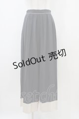 an another angelus / バイカラープリーツパンツ Free GRAY×WH H-25-11-10-040-CA-PA-NS-ZH