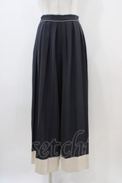 画像1: an another angelus / バイカラープリーツパンツ Free GRAY×WH H-25-11-10-040-CA-PA-NS-ZH