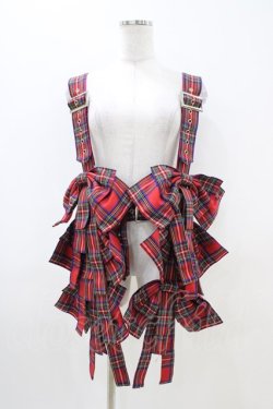画像1: HEIHEI / カオスリボンハーネス Free RED H-25-11-10-006-PU-ZA-NS-ZH