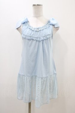 画像1: axes femme / 肩リボンロングインナー Free サックス H-25-11-10-041-AX-TO-NS-ZH