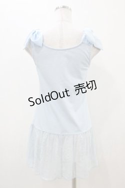 画像2: axes femme / 肩リボンロングインナー Free サックス H-25-11-10-041-AX-TO-NS-ZH