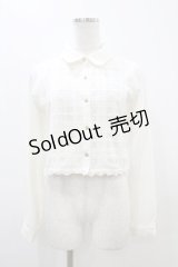 LIZ LISA / チェック切替ブラウス Free オフ/ネイビー H-25-11-10-042-LO-BL-NS-ZH