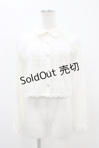 LIZ LISA / チェック切替ブラウス Free オフ/ネイビー H-25-11-10-042-LO-BL-NS-ZH