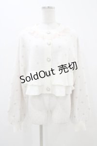 Princess Melody / ハート柄ショートカーディガン Free オフ/ピンク H-25-11-10-044-EL-TO-NS-ZH