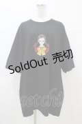 HEIHEI / 刺繍Tシャツ ガールC Free ブラック H-25-11-10-046-PU-TS-NS-ZH