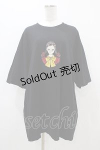 HEIHEI / 刺繍Tシャツ ガールC Free ブラック H-25-11-10-046-PU-TS-NS-ZH