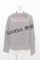 axes femme kawaii / チュールレース衿ブラウス M ブラウン H-25-11-10-048-AX-BL-NS-ZH