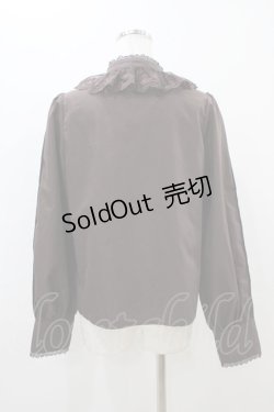 画像2: axes femme kawaii / チュールレース衿ブラウス M ブラウン H-25-11-10-048-AX-BL-NS-ZH