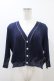 画像1: an another angelus / 配色ステッチ透かし編みニットカーディガン Free NAVY H-25-11-10-049-CA-TO-NS-ZH (1)