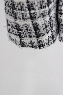 画像3: Ank Rouge / ファンシーツイードノーカラージャケット M ブラック H-25-11-10-050-CA-JA-NS-ZH