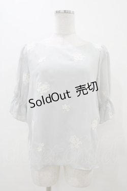 画像1: an another angelus / ブーケ刺繍プルブラウス Free Grey H-25-11-10-051-CA-BL-NS-ZH