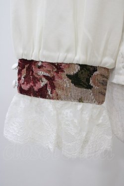 画像3: axes femme / ゴブラン織カフスデザインブラウス M オフ H-25-11-10-056-AX-BL-NS-ZH