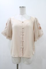 Fi.n.t / ポピー刺繍シアーバルーンスリーブブラウス Free L/ORANGE H-25-11-10-057-CA-BL-NS-ZH