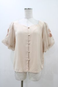 Fi.n.t / ポピー刺繍シアーバルーンスリーブブラウス Free L/ORANGE H-25-11-10-057-CA-BL-NS-ZH