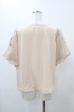 画像2: Fi.n.t / ポピー刺繍シアーバルーンスリーブブラウス Free L/ORANGE H-25-11-10-057-CA-BL-NS-ZH (2)