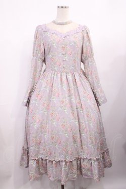 画像1: Kurumi Collaboration / KRハナジゴスリーブワンピース LL ラベンダー H-25-11-10-1007-LO-OP-NS-ZH