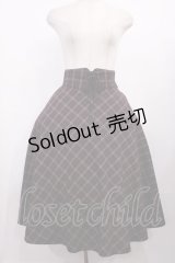 F&A / フロントレースアップチェックフレアースカート Free Brown H-25-11-10-1013-LO-SK-NS-ZH