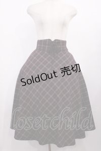 F&A / フロントレースアップチェックフレアースカート Free Brown H-25-11-10-1013-LO-SK-NS-ZH