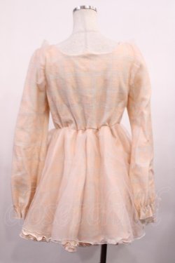 画像2: Bon21Hiz / リボンハートチェックワンピース S ピンク H-25-11-10-1015-LO-OP-NS-ZH