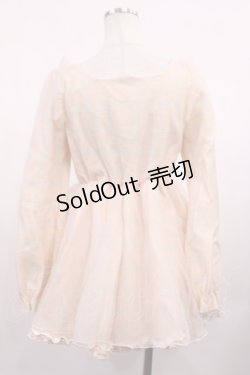 画像2: Bon21Hiz / リボンハートチェックワンピース S ピンク H-25-11-10-1015-LO-OP-NS-ZH