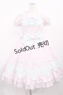 画像1: Angelic Pretty / カラフルハートワンピース Free ピンク/サックス H-25-11-10-1002-AP-OP-NS-ZH