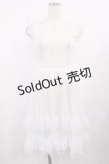 virally / 星名桜子 hsチュールエプロンジャンスカ M ホワイト H-25-11-10-1018-LO-OP-NS-ZH