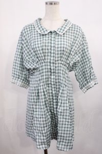 axes femme / ウエストタック入りチュニ M グリーン H-25-11-10-1020-AX-OP-NS-ZH