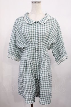 画像1: axes femme / ウエストタック入りチュニ M グリーン H-25-11-10-1020-AX-OP-NS-ZH