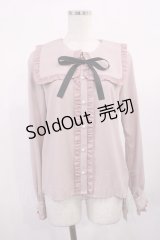 Ank Rouge / スクエアカラーリボンタイブラウス M ピンク H-25-11-10-1024-CA-BL-NS-ZH