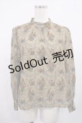 Fi.n.t / 壁紙花柄スタンドカラーブラウス Free beige H-25-11-10-1025-CA-BL-NS-ZH