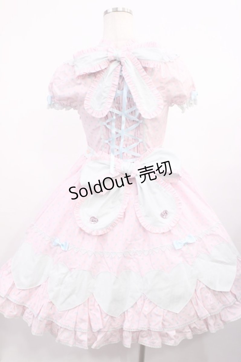 画像3: Angelic Pretty / カラフルハートワンピース Free ピンク/サックス H-25-11-10-1002-AP-OP-NS-ZH (3)