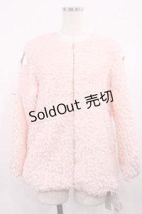 Ank Rouge / 合皮ハートスピンドルもこもこコート M ピンク H-25-11-10-1027-CA-JA-NS-ZH